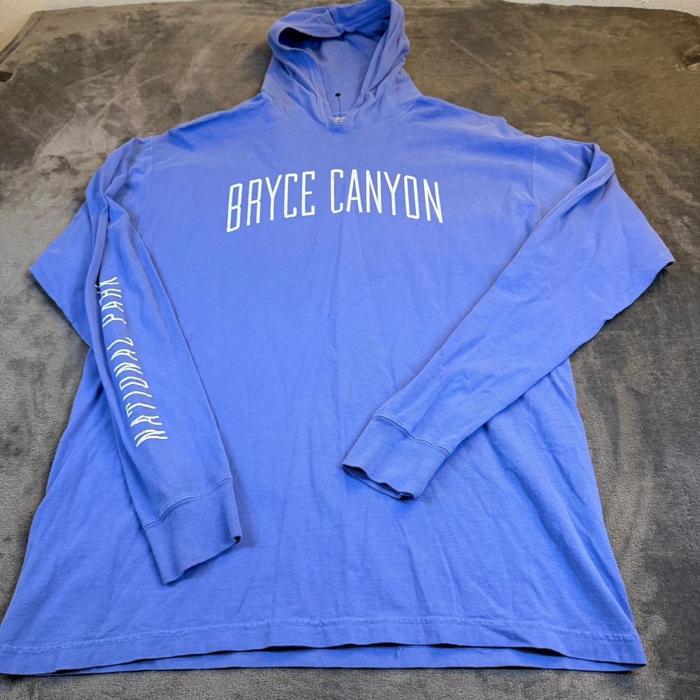 Comfort Wash Bryce Canyon National‎ Park Hooded Long Sleeve T-Shirt Womens Large